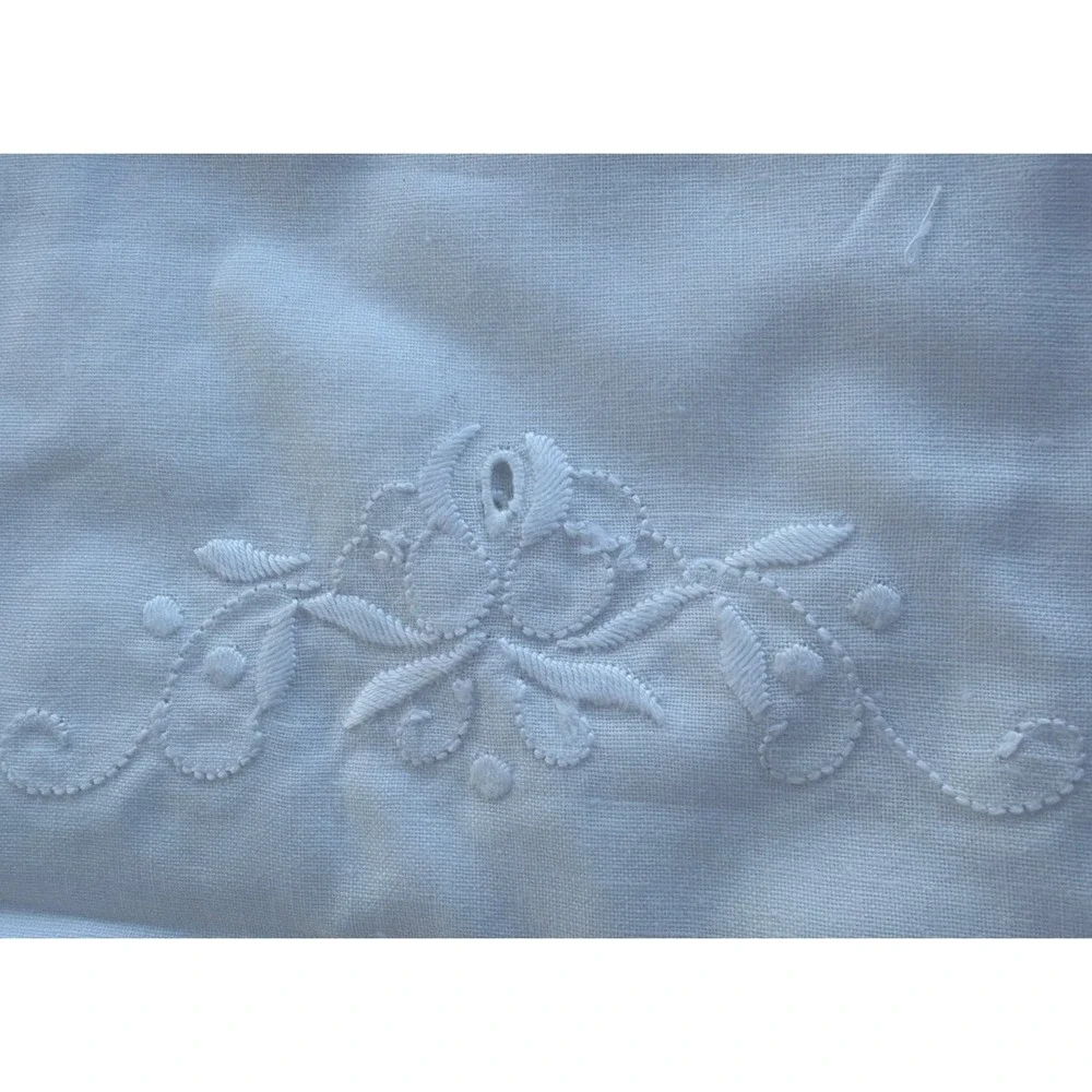 NIP VTG Cotton Embroidered White Battenberg Lace Placemats Scalloped Edges (6)